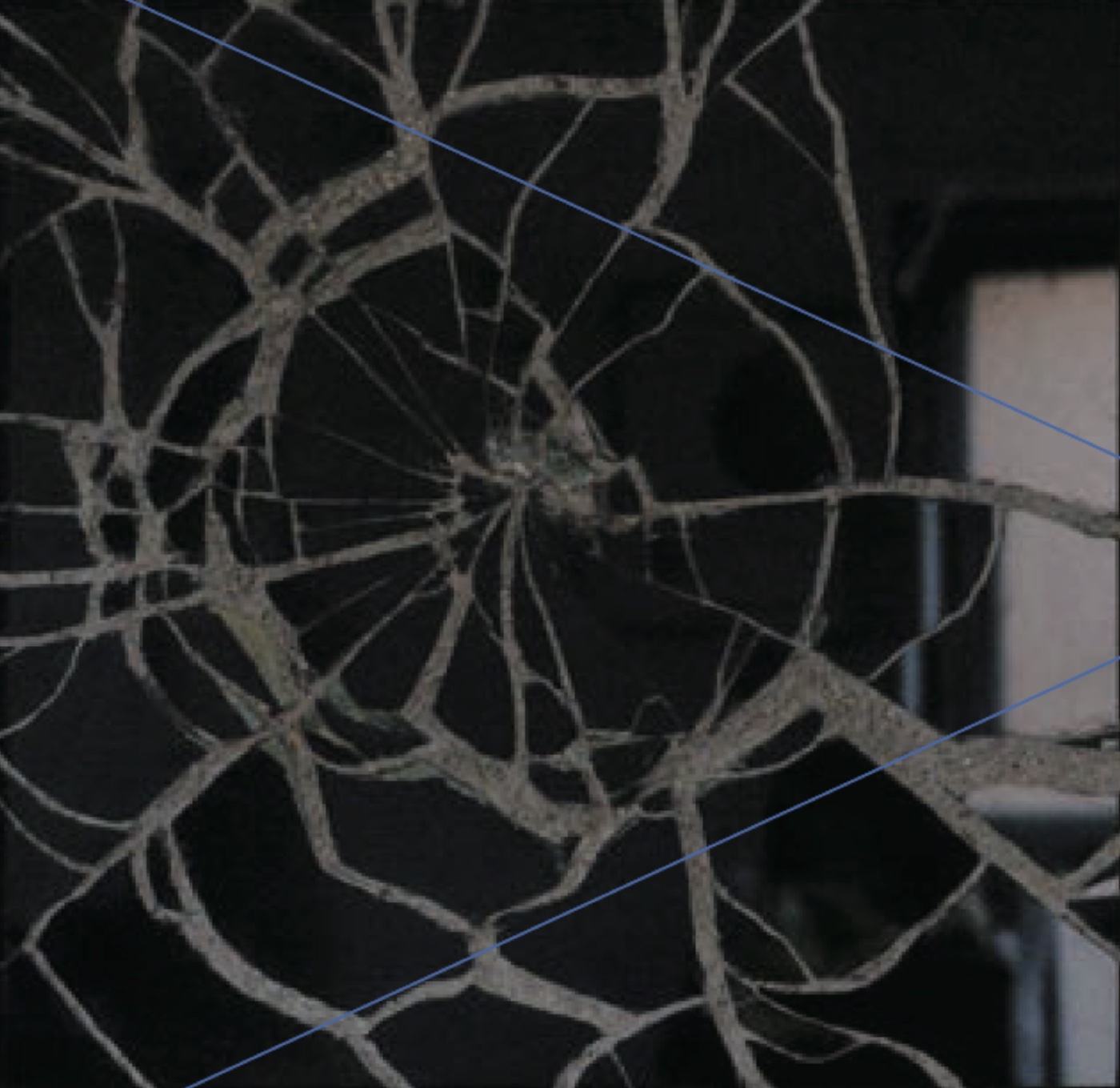 Scar — close-up, web of cracks