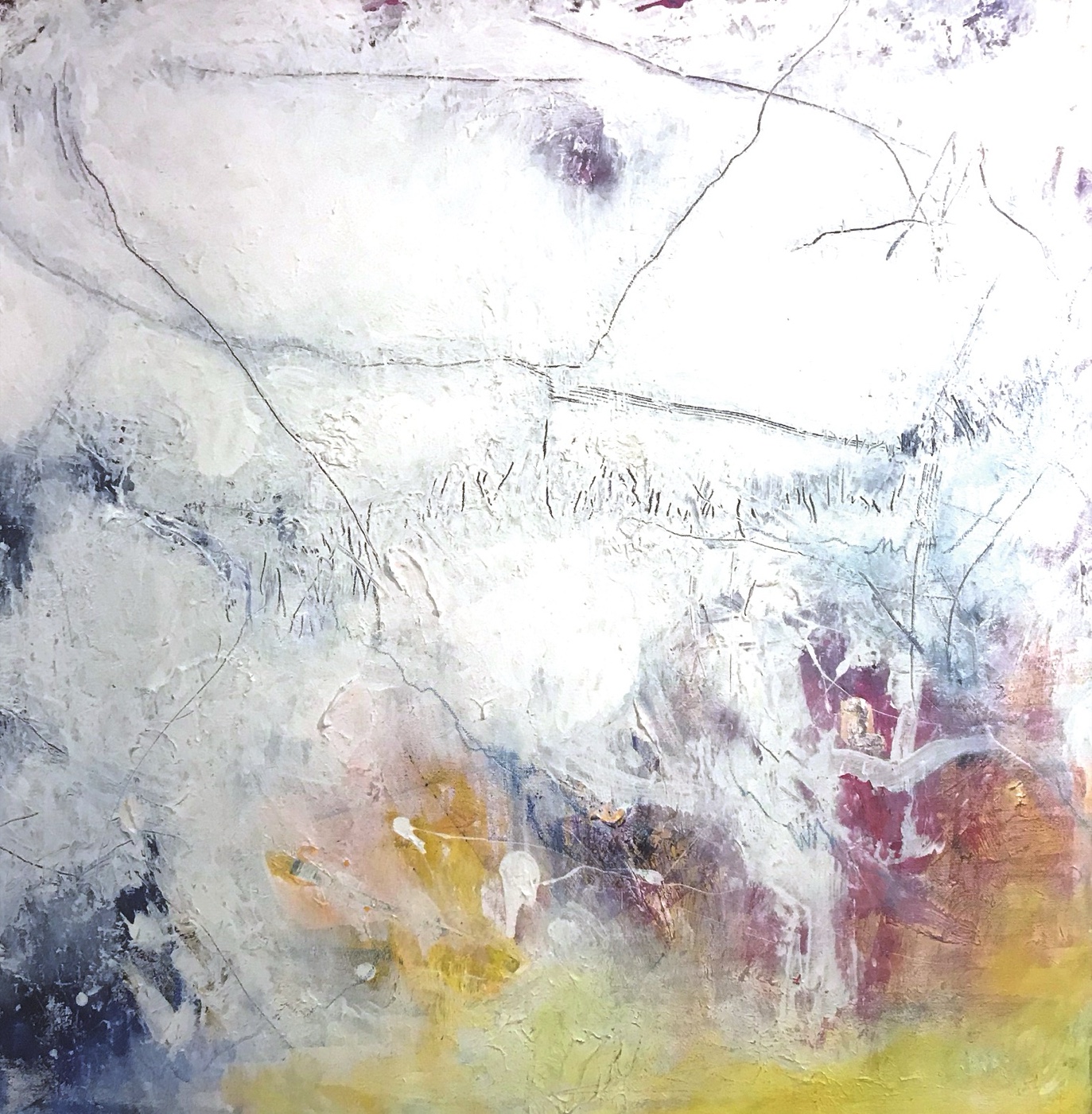 The Truth of Devouring — acrylic on canvas, 120 × 120 cm